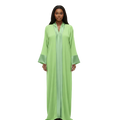Robe signature bi-matière vert menthe