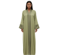 Robe signature bi-matière vert kaki
