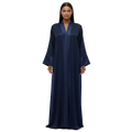 Robe signature bi-matière bleu nuit