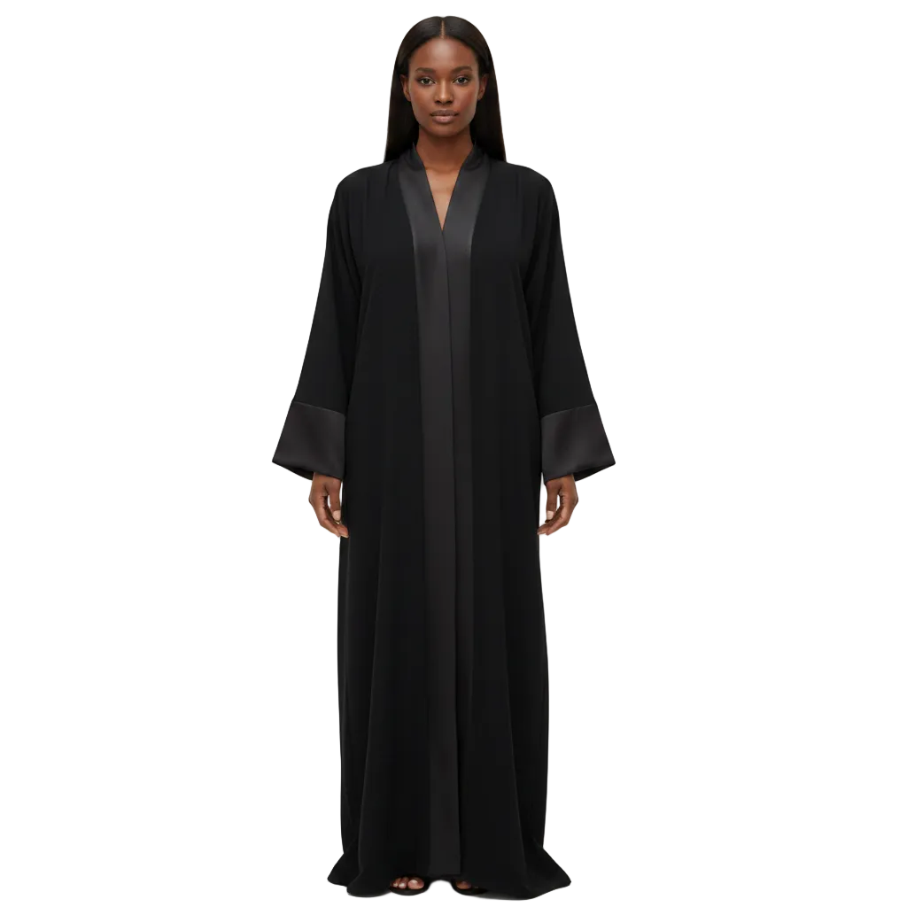 Robe signature bi-matière noire