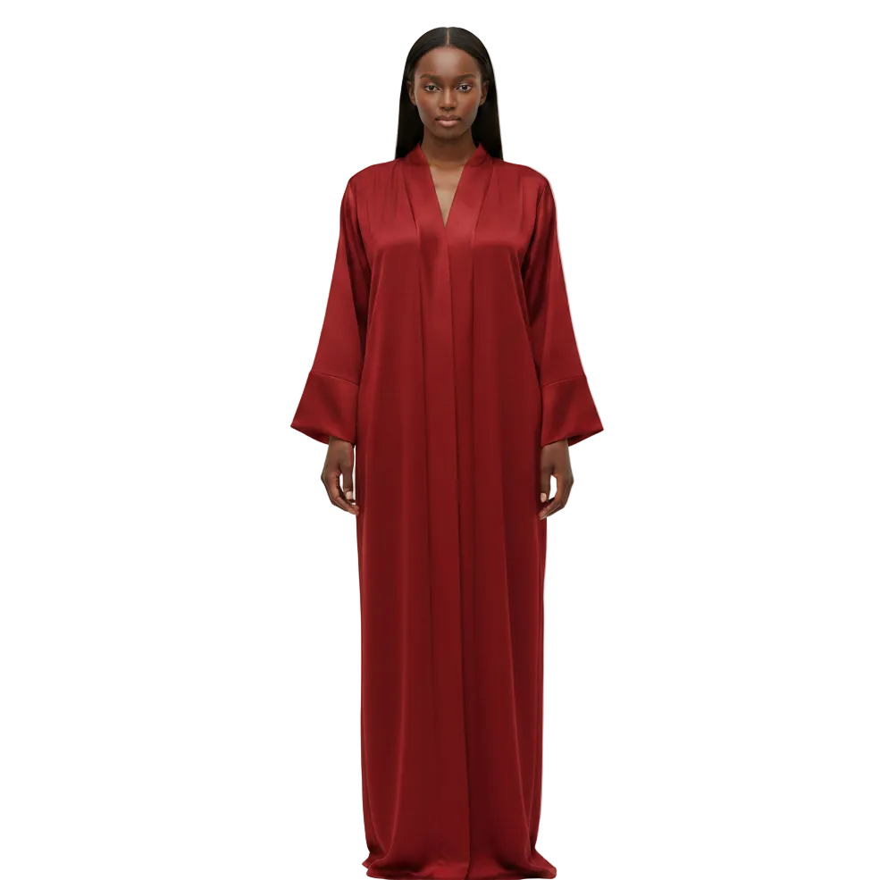 robe signature bi-matière rouge