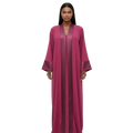Robe signature bi-matière rose