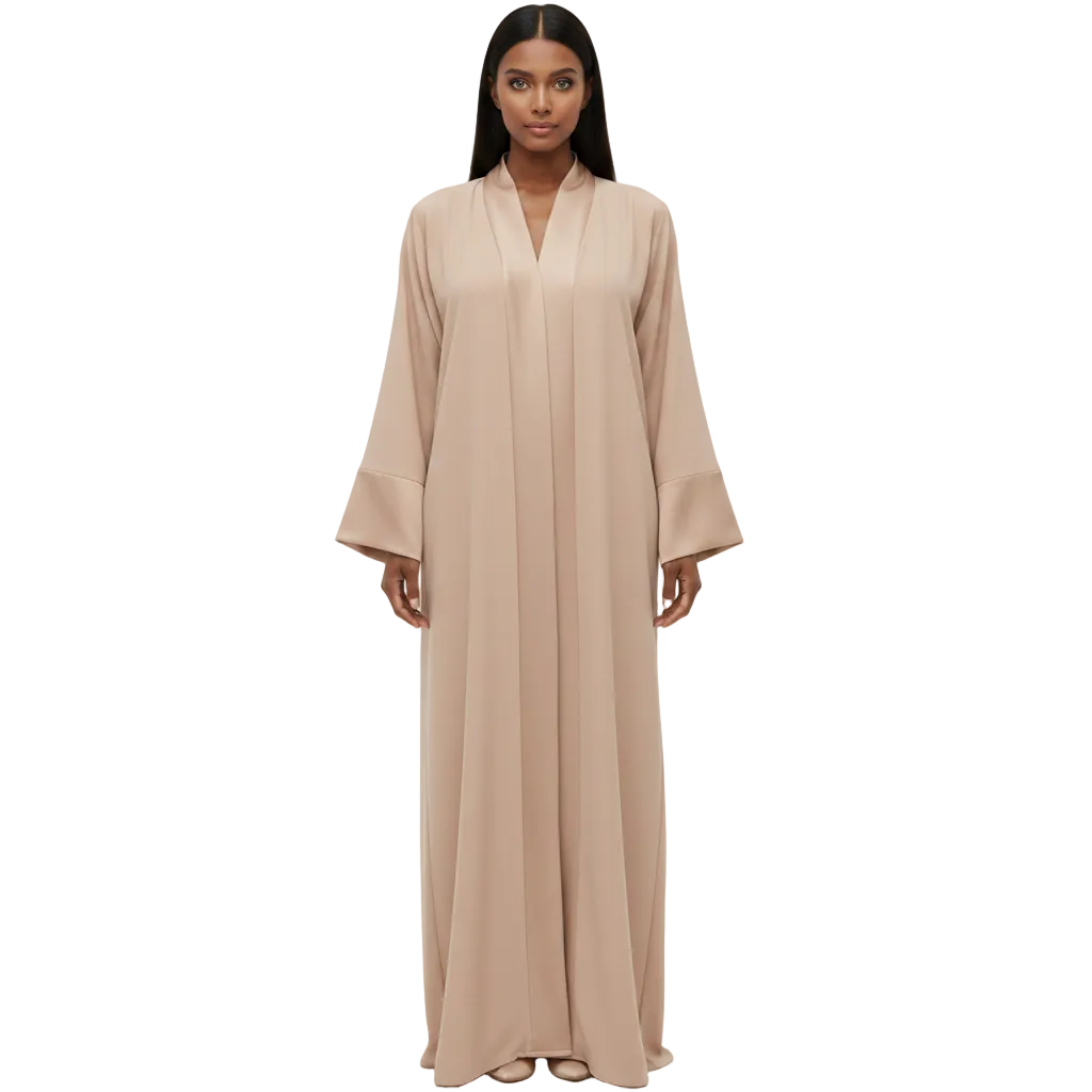 Robe signature bi-matière beige
